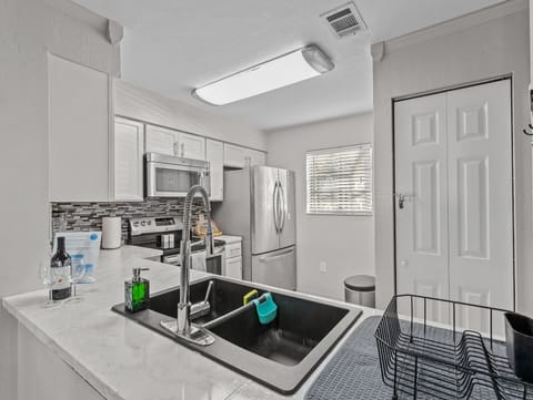 View of fully stocked kitchen