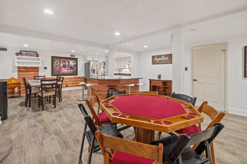 Card table perfect for a game night with friends and family