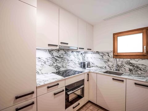 Kitchen, Countertop, Kitchen Appliance, Flooring, Cabinetry, Interior Design, Major Appliance, Floor, Home, Furniture