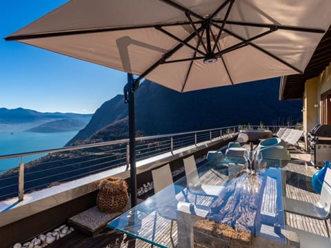 Water, Sky, Property, Furniture, Blue, Mountain, Azure, Tableware, Dishware, Outdoor Furniture