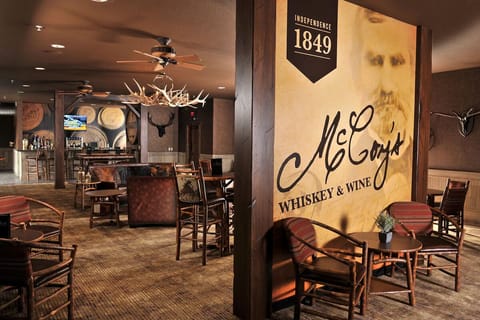 Sip and socialize in the warmly lit whiskey-and-wine lounge.
