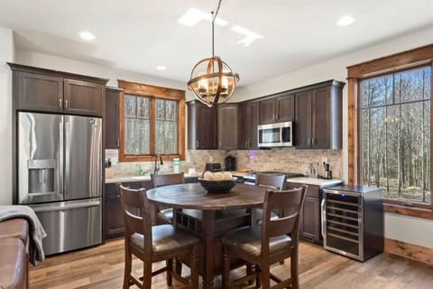 Kitchen and Dining Adjacent to the Living Room