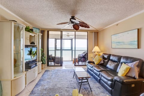 Welcome to Surfside South #312I Beachfront views from the cozy living room