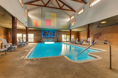 Dive into year-round comfort in a spacious indoor pool hall.