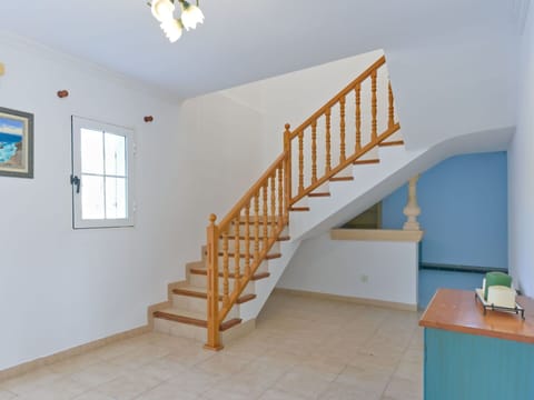 Building, Blue, Stairs, Paint, Wood, Yellow, Interior Design, Wood Stain, Floor, Flooring