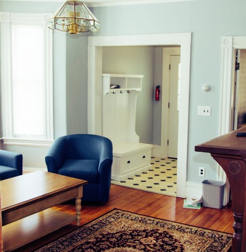 living room and entryway