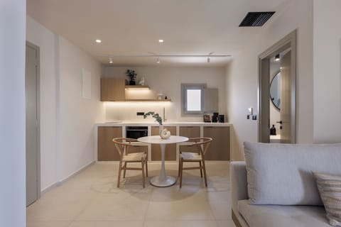 Living room and kitchen