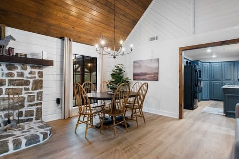 Spacious dining area in open living room