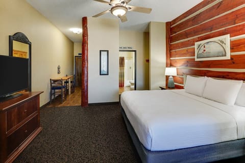 Sink into a cozy retreat with rustic charm and comfort.