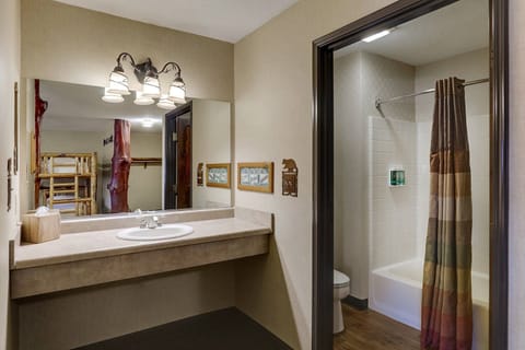 Start the day smoothly with an easy, well-lit bathroom setup.