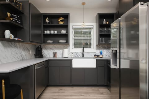 Full size kitchen ready for any meal you’d like to prepare. Stocked with coffee and all the basic cooking needs.