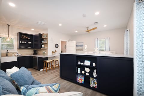 A view from the living area.  Cards/Games are ready for you.