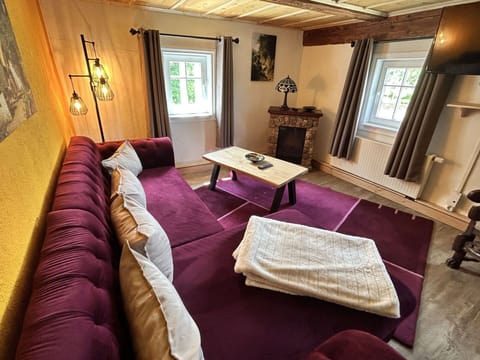 Furniture, Picture Frame, Building, Comfort, Purple, Wood, Textile, Lighting, Bed Frame, Decoration