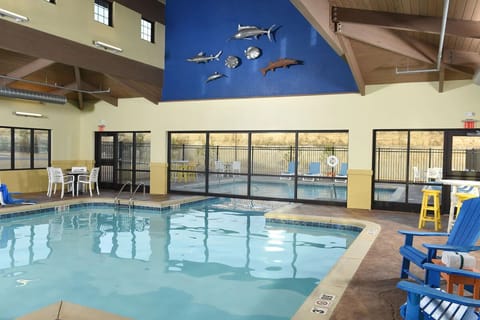 Unwind year-round in the spacious indoor heated pool.