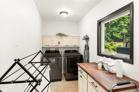 Practical and organized laundry room with convenient features
