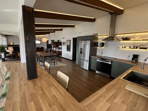 A view of the large open kitchen