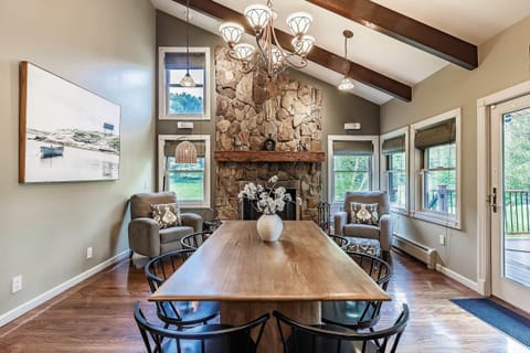 Large Open Dining Room with Cozy Fireplace (main house)