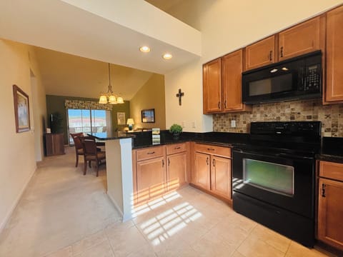 Open floor plan through Kitchen, Dining Room, and Living Room
