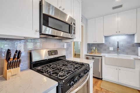 Kitchen with Updated Appliances and Farmhouse Sink