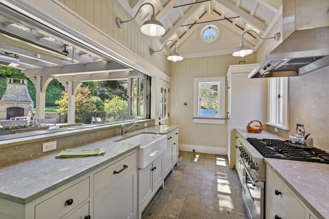 Outdoor kitchen with dining