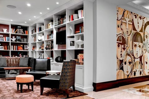 Relax with a book in the stylish, art-filled lounge.