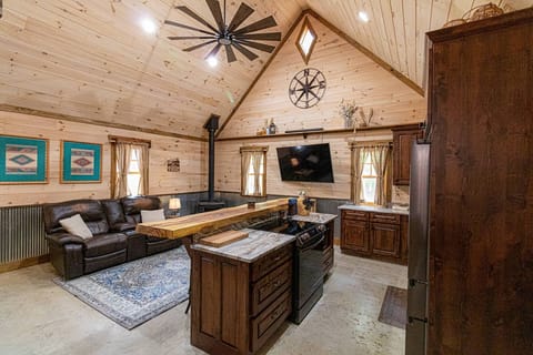 Warm inviting open concept gathering space