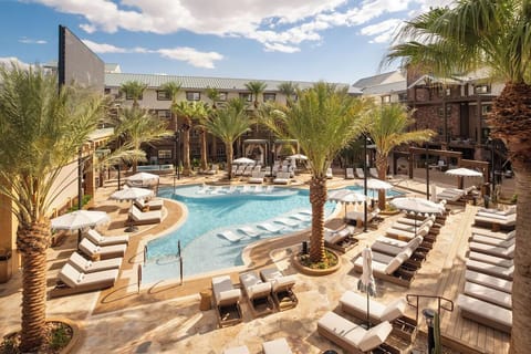 Soak up the lively courtyard pool scene with abundant seating.