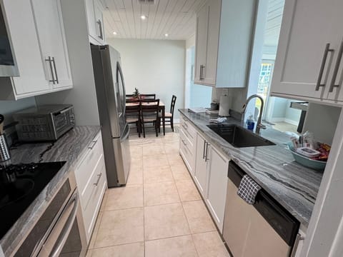 Kitchen view from laundry room