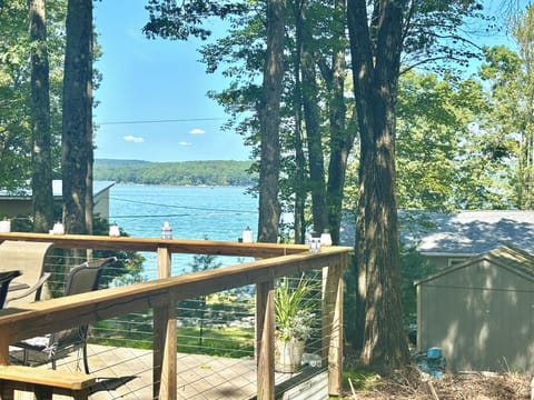 View from large back porch
