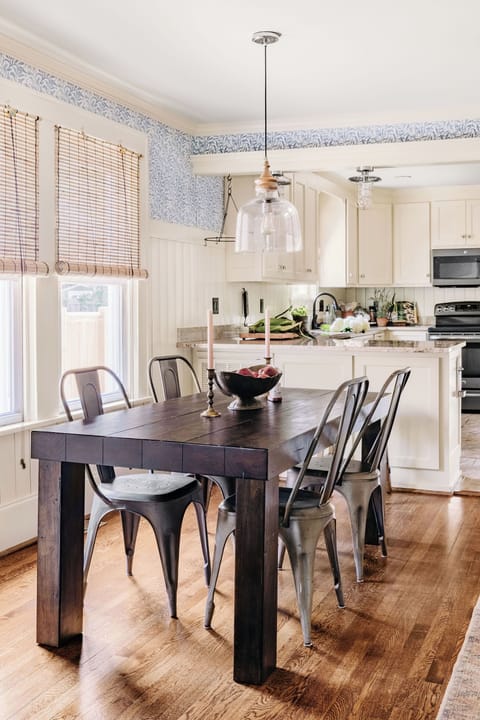 Fully stocked kitchen with essentials for cooking including Keurig coffee maker.