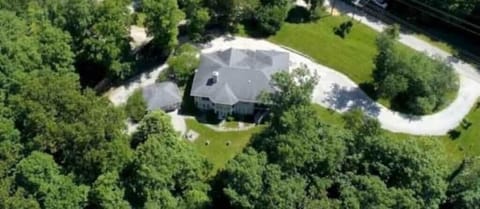 Aerial view of the property.