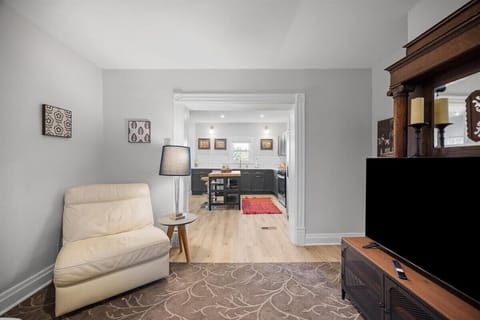 Looking into the kitchen