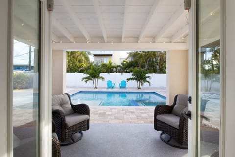 Pool view from porch