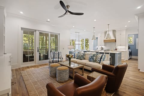Spacious open-floor plan of main living room area