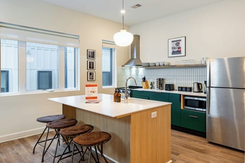 Stainless steel appliances.