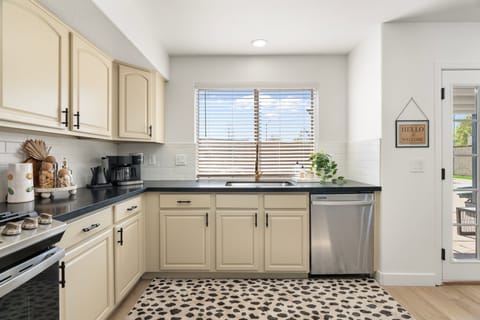 Fully stocked kitchen