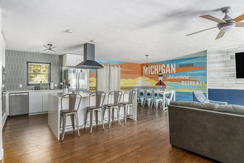 Open concept kitching/living/dining