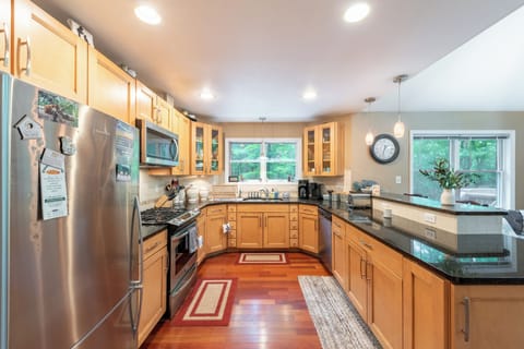 Well-equipped kitchen area. 