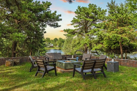 Gather around the fire pit.