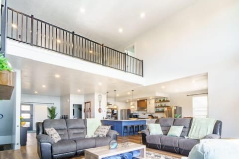 Great room open to the loft above. Everyone can be together without feel cramped