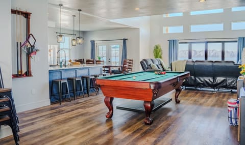 Regulation pool table. Converts to Ping Pong table/extra dining table