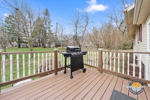 Fire up the grill and enjoy easy outdoor meals on the deck, with plenty of space to relax while dinner cooks and the fresh air sets the mood.