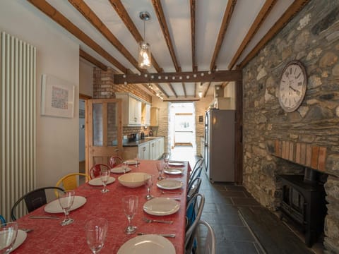 Kitchen dining room with large table and chairs