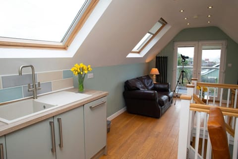 Open plan kitchen and lounge area