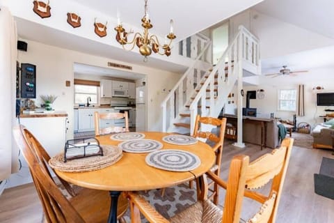 Dining room looking into the living room, kitchen and the 2nd floor.