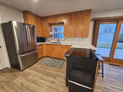 Kitchen and Patio Door headed out to Patio on lakeside