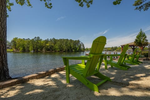 Relax in the polywood chairs and enjoy the sunset over the lake