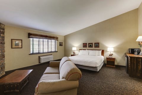 Stretch out in a roomy suite with sofa seating.