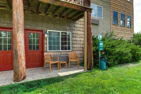 Sip morning coffee outside on your private, shaded patio.