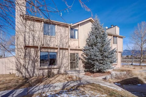 Exterior view of our sunny, two-story corner unit 